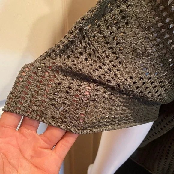 Olive green Crop light weight sweater - Picture 5 of 5